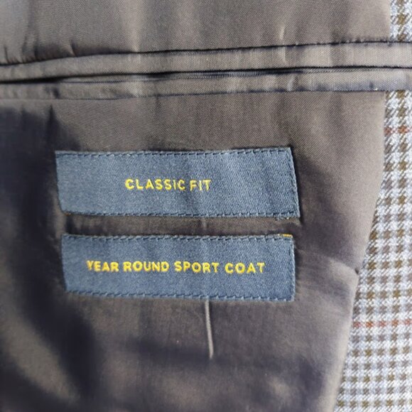 Blue Plaid / Checked Blazer Jacket Men Size 46 R  NEW NWT - Picture 7 of 7